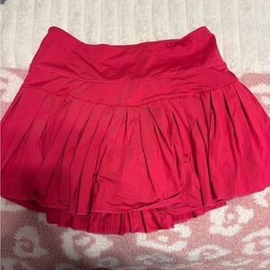 Hot Pink Goldhinge Pleated Skirt